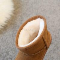 Nuevas botas de nieve de princesa de dibujos animados a la moda, zapatos de invierno de piel esponjosa para niñas, precio bajo para niños - details 6