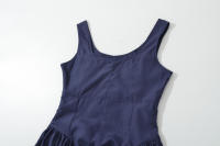 Estilo nuevo vestido de tirantes azul marino elegante clásico versátil a la moda para mujer - details 9