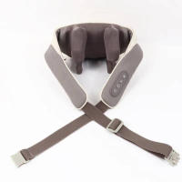 Masajeador inalámbrico para cuello, hombros y espalda, Motor sin escobillas 6D, almohada de masaje para amasar tejido profundo, chal, los mejores regalos para mujeres y hombres - details 0