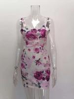 Vestido Mini de Impresión para Mujer Primavera-Verano Sin Mangas, Adelgazado en Caderas, Vestido Corto de Moda para Club Nocturno - details 6