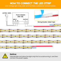 GAHADA Luces de Tira LED Modernas Alto Brillo 24V, Cinta LED de 10M, Blanco Cálido o Natural - details 5