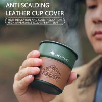 Taza de café de acero inoxidable, té, vino, picnic con tapa de taza, villa de camping ligera apilable al aire libre, 300ml/350ml - details 3