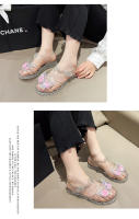 Zapatos de gelatina de cristal, sandalias para niños con purpurina y mariposa - details 23