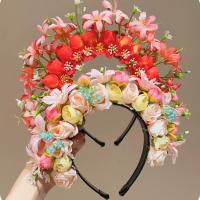 Tocado de flores con cabeza de Quanzhou, guirnalda de flores de estilo étnico, accesorios para el cabello, accesorios de fotografía - details 5
