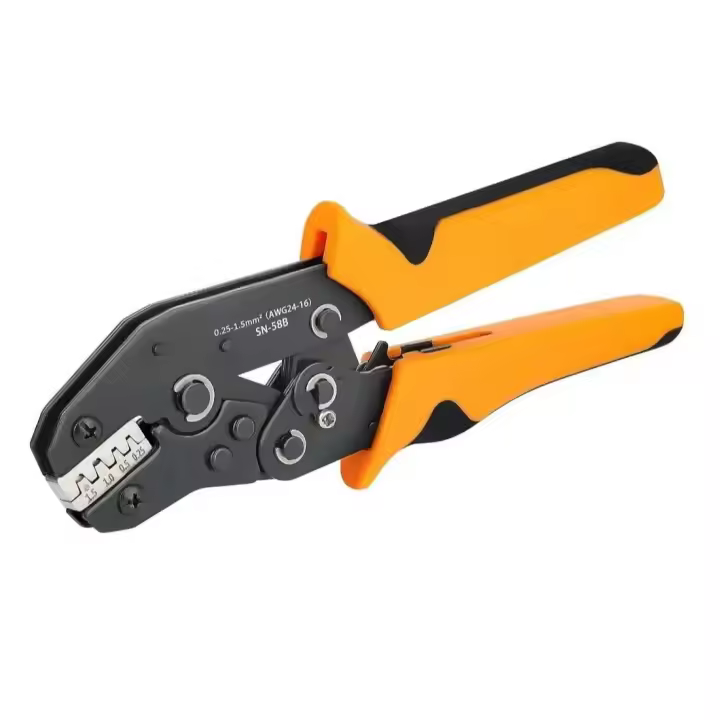 Alicates de Crimping de Electricidad ERGONÓMICOS Herramienta de Crimping de Cable de Ratchet para Automóviles con Términos de Barril Abierto de 600PCS - 1