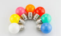 Bombilla LED de 20 piezas colores, lámpara RGB SMD3528, E27, 220V, G45, 7 colores, decoración de vacaciones y Navidad - details 4