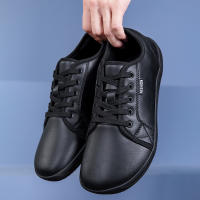 Zapatos de punta ancha de cuero Artificial para hombres y mujeres, zapatos descalzos, caja de punta ancha minimalista, antideslizantes, ligeros - details 10
