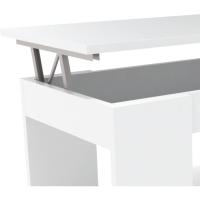 Centro elevable, Comedor o Auxiliar, Mayor Grosor y Estabilidad (Blanco Tapa Roble) - details 1
