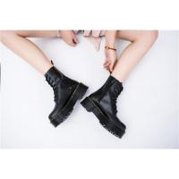 Suelas gruesas con botas de pelo, cremalleras laterales, botines cortos de mujer británica, suelas pastel, botas de trabajo y zapatos de algodón - details 18