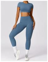 Camiseta de Yoga de Corte Corto de Verano Top de Deportivo de Nylon para Mujeres - details 5
