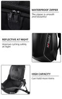 MJMOTO Paquete de Moto Helmet de Carcasa Dura de Fibra de Carbono Gran Capacidad, Impermeable, Anti-impacto Bolsa y Equipaje de Motocicleta - details 15