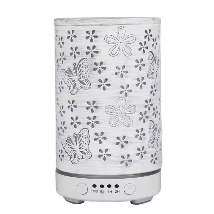 Humidificador de Aire Ultrasonico con Patrón de Mariposa 100ml Lámpara de Aromaterapia Cambio de Color 7 Colores Luz Nocturna Humidificador de Habitación Litros Normales Productos Peligrosos - 1