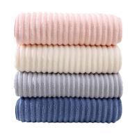Toalla de baño multiusos con patrón de rayas de lana Coral, toalla de playa absorbente de secado rápido, toalla suave para piscina respetuosa con la piel para adultos - details 8
