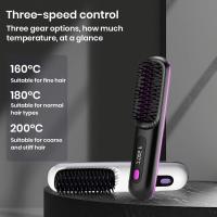 Plancha de pelo inalámbrica para mujer: control de temperatura de 3 niveles, cuidado de iones negativos, antiescaldaduras, carga USB con pantalla LED, diseño portátil para el hogar y los viajes, regalo perfecto - details 2