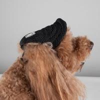 Cómodo sombrero de béisbol para mascotas de Color sólido ajustable con orificios para las orejas gorra para perros protección solar transpirable sombrero para el sol para perros para el verano - details 6