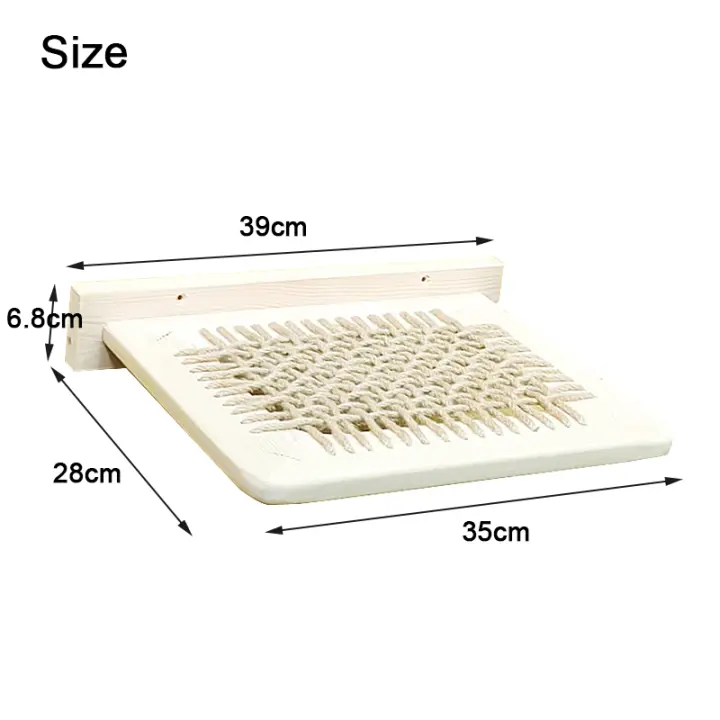 Hamaca montada en la pared para gatos, poste de rascado de cuerda de Sisal, torre de ￡rbol, casa de juguete para gatitos, rascador para gatos, marco de plataforma para escalar - 1