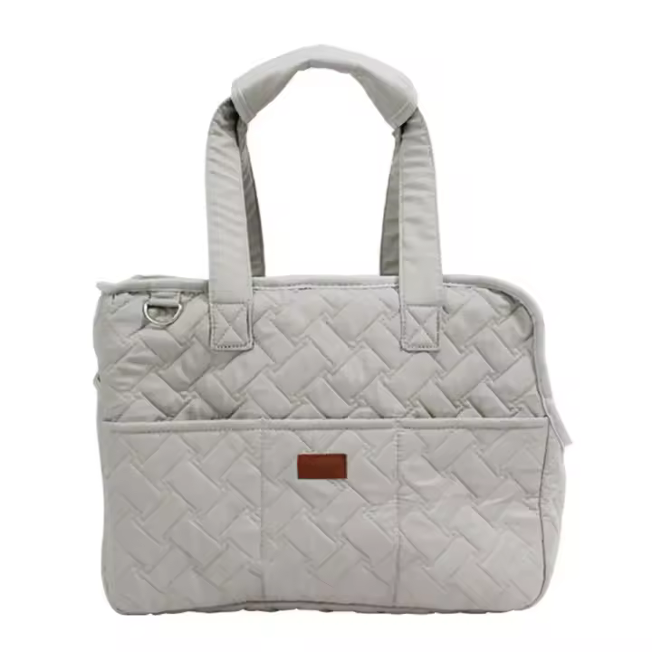 Hanpanda-Bolsa de hombro de lona para perros y gatos, bolsa de transporte portátil con apertura lateral, transpirable, gran espa - 1