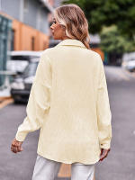 Blusa lisa de manga larga para mujer, camisa elegante con cuello vuelto, moda informal de oficina, nueva para primavera y otoño 2023 - details 6