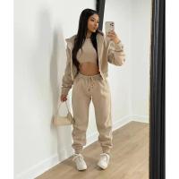 Conjunto de ropa de mujer de 3 piezas, suéter con capucha con forro polar, camiseta sin mangas y pantalones deportivos - details 6