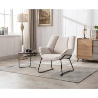 Sofá de Salón Moderno de Lino Estilo de Descanso con Brazo para Dormitorio - details 5