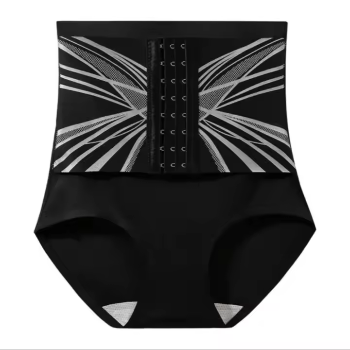 Ropa moldeadora suave de cintura alta para mujer, entrenador de cintura con hebilla, bragas de realce de glúteos, lencería moldeadora, bragas sin costuras, vestido - 1