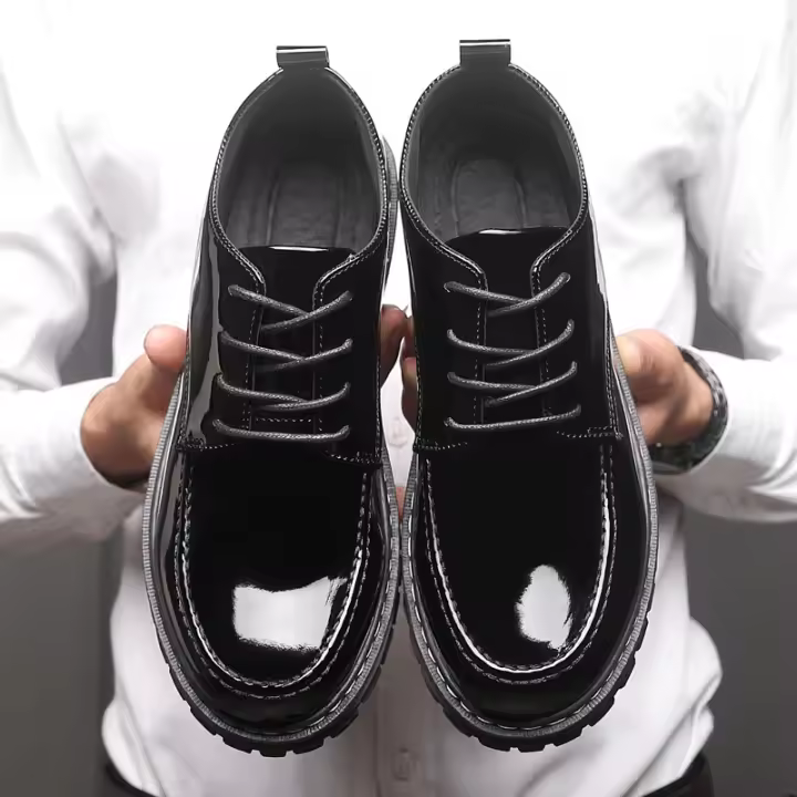 Zapatos de Invierno para Hombres Calzado Casual de Moda para Estudiantes Zapatos de Cuero Pequeños - 1