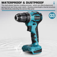 Taladro de Impacto Inalámbrico Kamolee 10mm/13mm con Cerdas para Bricolaje en Casa Herramientas Eléctricas Compatible con Batería Makita 18V - details 12