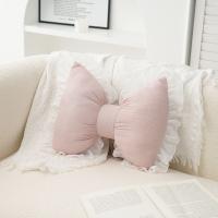 Almohada de soporte para sofá con forma de lazo de regalo, borde de encaje, cojín trasero INS, volantes, almohada transpirable para decoración de habitación para sala de estar - details 3