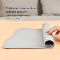 Alfombrilla De Alimentación Para Mascotas Impermeable De Silicona En Colores Sólidos Placa De Comida Y Bebida Portátil Para Perros Y Gatos - details 6