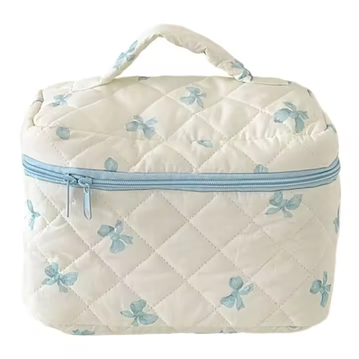 Bolsa de Maquillaje de Algodón para Acolchado Organizador de Cosméticos con Crema - 1