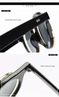 Gafas de sol Retro con tapa para hombre y mujer, lentes de sol redondas con montura pequeña de Metal, Vintage, para conducir al aire libre, para verano - details 8