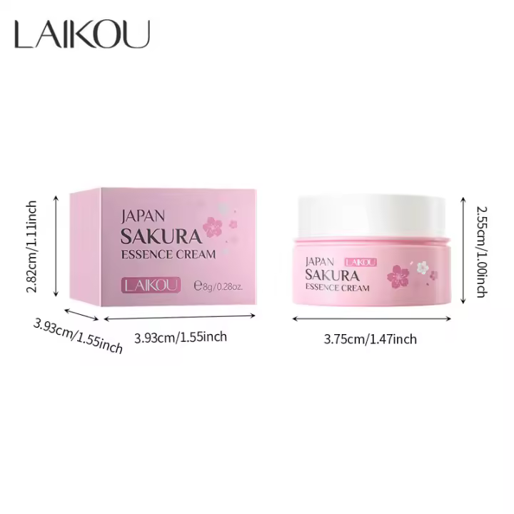 Crema Esencial Hidratante de Sakura LAIKOU Mini Tamaño de Viaje Cuidado de la Piel Nutritivo Blanqueador Herramientas de Cuidado de la Piel Facial - 1