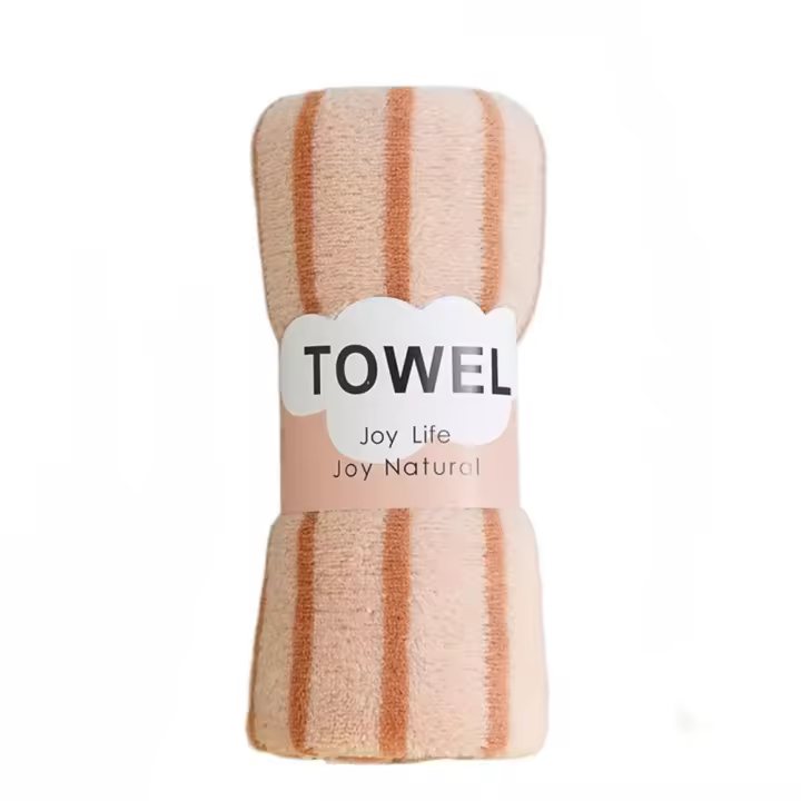 Toalla colorida a rayas de secado rápido, toalla de terciopelo Coral de algodón absorbente, toalla facial más gruesa y agradable para la piel, baño - 1