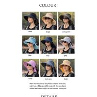 Summer Hat Women Outdoor UV Anti Neck Protection Sun Visor men Fishing Hiking Wide Brim Shawl Sunscreen Ponytail Cap undefine - details 3