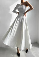 BGTEEVER-faldas elegantes y sueltas para mujer, faldas lisas de cintura alta, faldas Midi de gasa, moda de primavera y verano - details 17