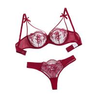 Elegante traje de encaje bordado floral ligero - details 0