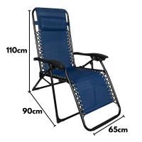 Silla de Ocio al Aire Libre Eléctrica Tumbona Reclinable y Plegable Sillón de Respaldar Alto y Reposapiés para Piscina, Camping y Jardín 65x90x110 cm - details 4