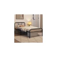 Bastidor de Cama Metálico Listones de Acero Espacio de Almacenamiento Bajo la Cama Fácil Montaje Cama Matrimonial 140 x 200 x 41.5 cm Negro - details 10