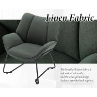 Sofá de Salón Moderno de Lino Estilo de Descanso con Brazo para Dormitorio - details 44