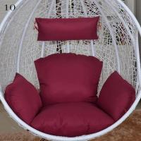 Funda de Cojín de Silla de Huevo Colgante de Color Sólido Floral y Estriado + Funda de Almohada de Exterior (Sin Relleno) para Jardín Lounger - details 12