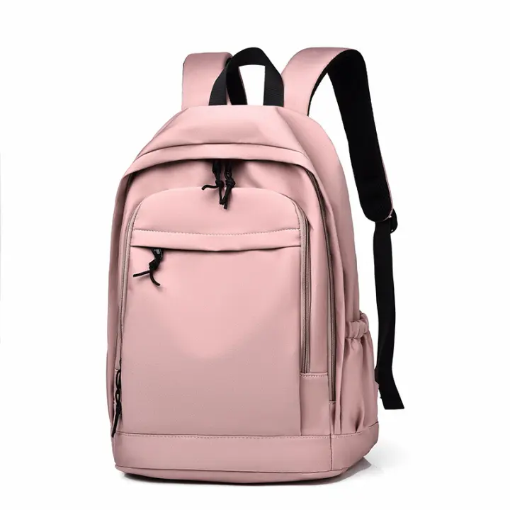 Mochila sencilla de gran capacidad para chica universitaria, mochila ligera unisex, mochilas escolares de color sólido para estudiantes - 1