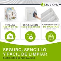 Estantería de Madera Blanca para Libros y Juguetes Infantil con 3 Estantes y Juguetero - details 7