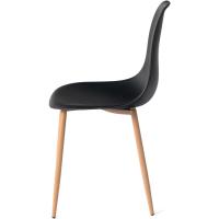 Juego de 4 sillas de comedor con asiento y respaldo suaves, con patas de metal macizo, para salón, dormitorio, cocina o comedor, ante marrón - details 58