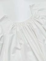 Parc Fee-vestidos informales holgados blancos para mujer, vestidos elegantes de manga larga o con cuello en U, vestido liso sencillo de talla grande para mujer 2025 - details 3