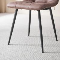 Juego de Comedor de Mesa Redonda 100cm con 4 Sillas Conjunto de Mesa y Sillas de Comedor, Cocina y Salón (Madera Oscura+Marrón Claro (PU)) - details 35