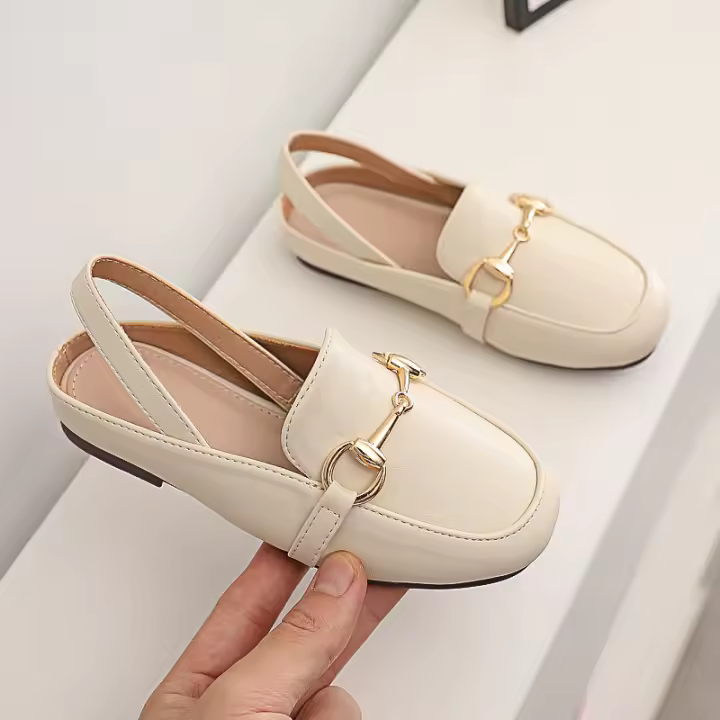 Los nuevos zapatos perezosos de medio arrastre baotou para niñas están de moda e impermeables - 1