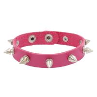 Pulsera gótica con tachuelas y remaches, brazalete negro ajustable de cuero Pu, brazalete Rock Punk - details 1