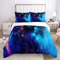 Juego de Ropa de Cama con Cubierta de Edredón 3D Universo Psicédelico con Cierre de Cremallera Comforter de Poliéster para Cama Doble Queen - details 15