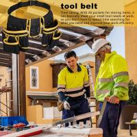Cinturón de herramientas desmontable y ajustable, bolsa de herramientas para electricista, carpintero, construcción, trabajo, cinturón de utilidad - details 3