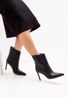 Nuevo Zapatos de tacón de aguja negros para invierno y otoño, botas cortas hasta el tobillo con tacones - details 0